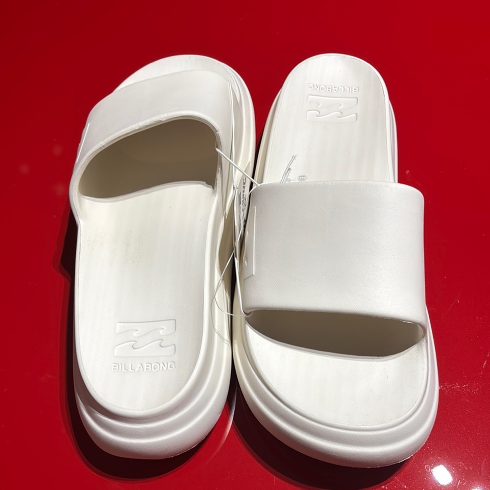 Billabong White Slide Sandals